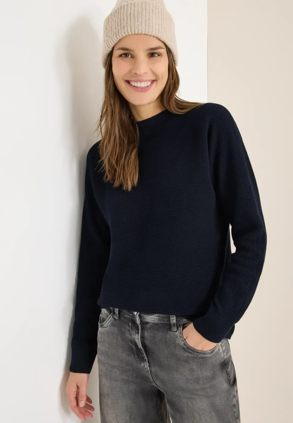 Dolman Strukturpullover