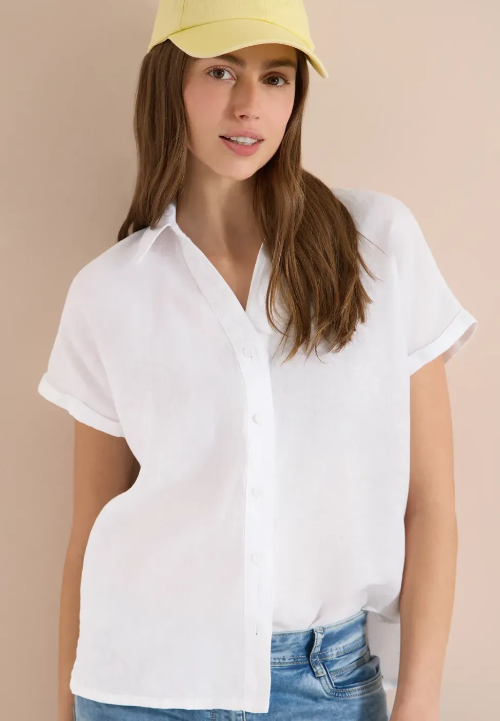 Dropped Shoulder Bluse aus Leinen