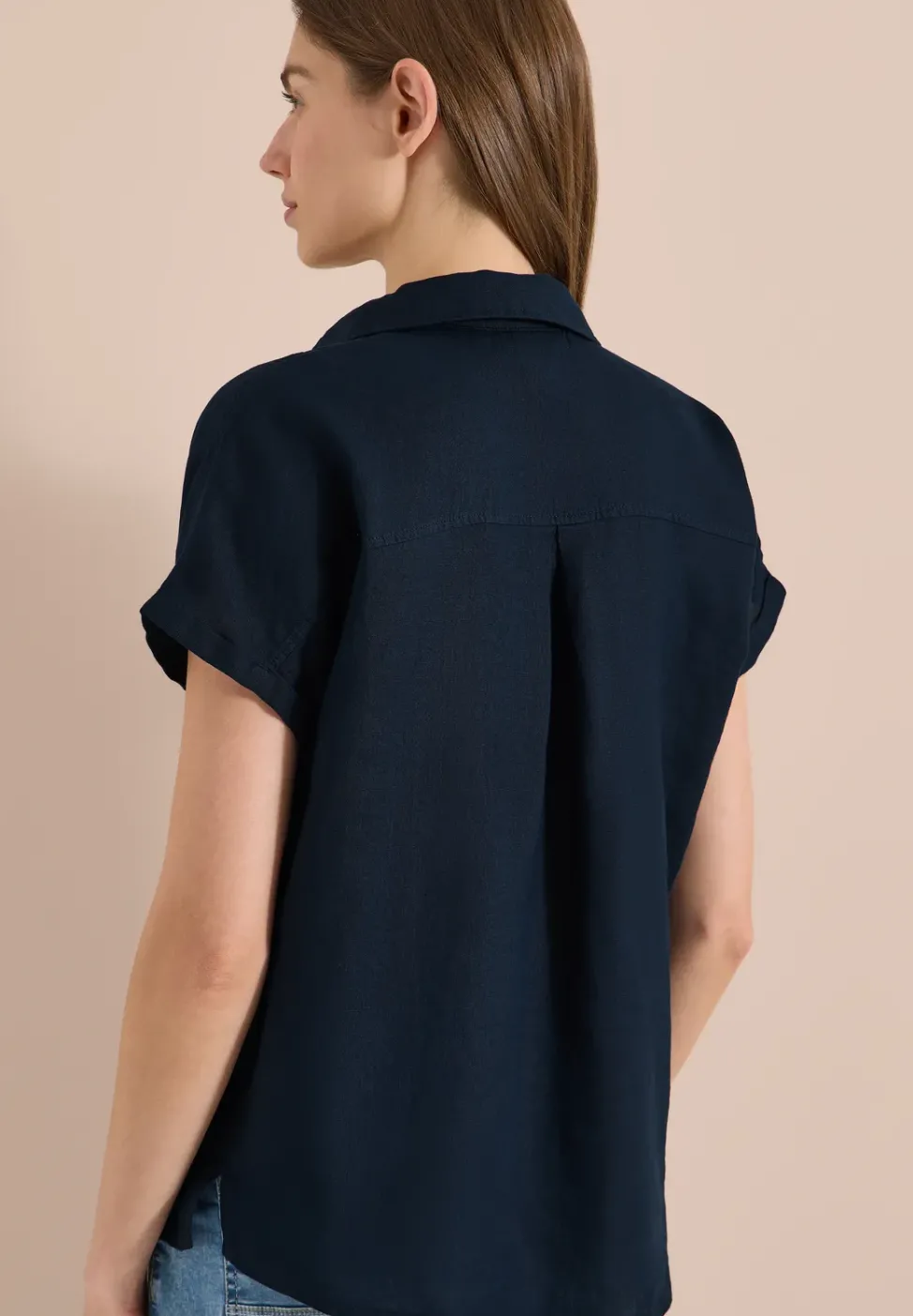 Dropped Shoulder Bluse aus Leinen