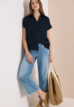 Dropped Shoulder Bluse aus Leinen