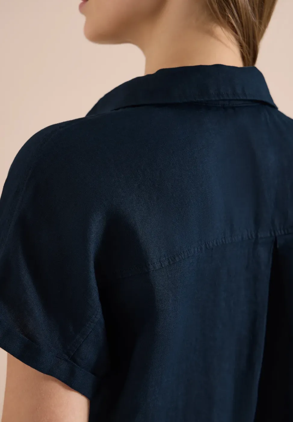 Dropped Shoulder Bluse aus Leinen