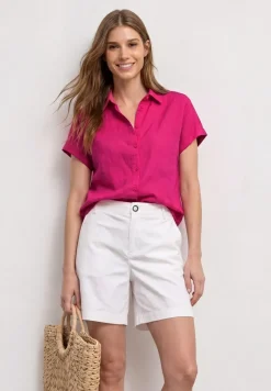 Dropped Shoulder Bluse aus Leinen