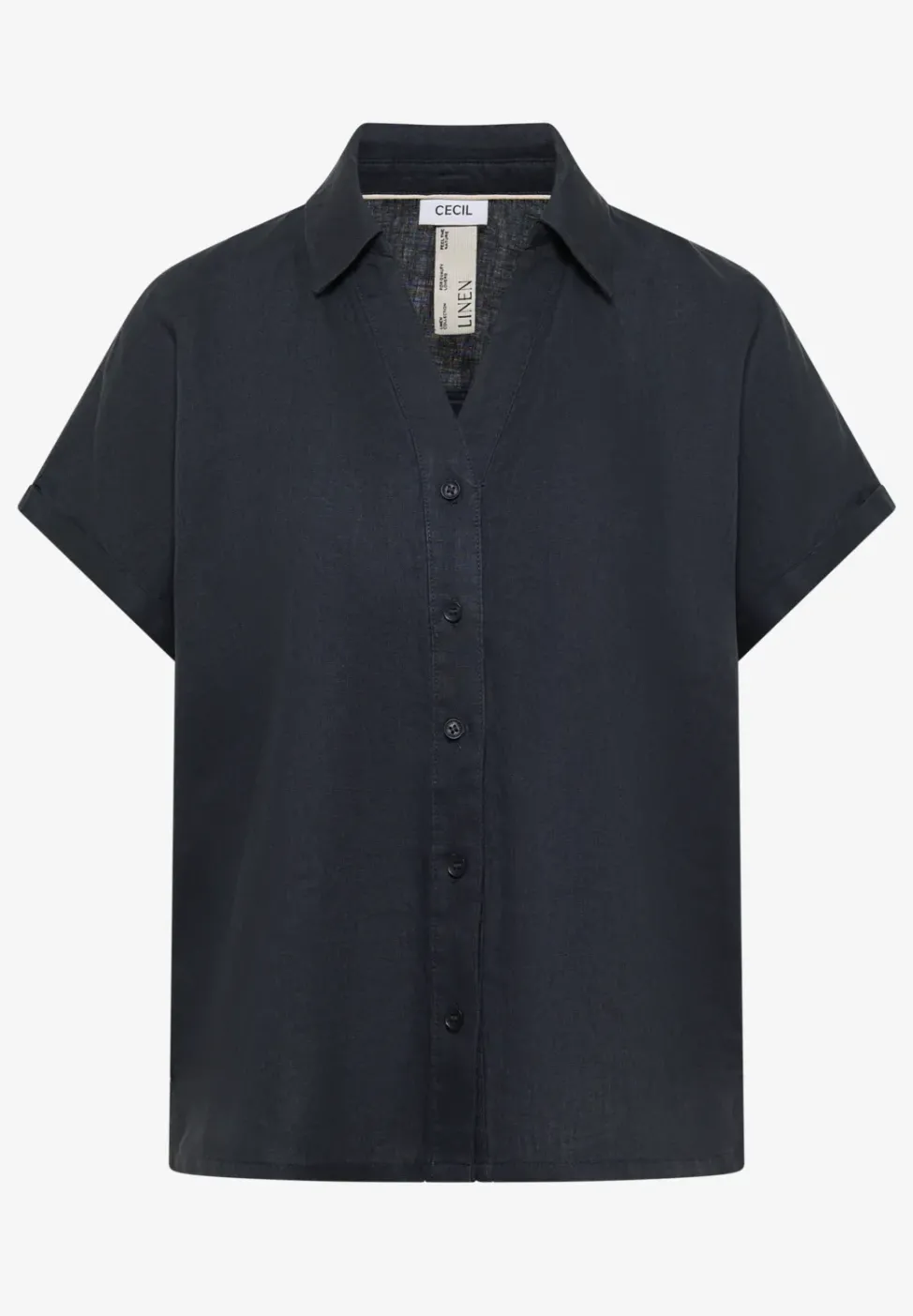 Dropped Shoulder Bluse aus Leinen