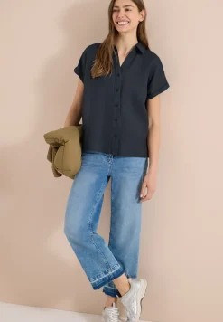 Dropped Shoulder Bluse aus Leinen