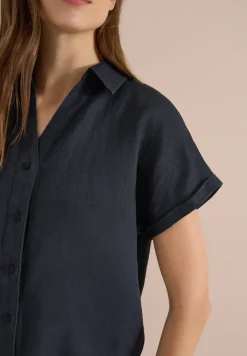 Dropped Shoulder Bluse aus Leinen