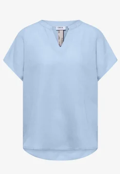 Dropped Shoulder Bluse aus Leinenmix