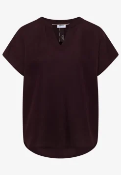 Dropped Shoulder Bluse aus Leinenmix
