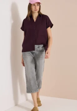 Dropped Shoulder Bluse aus Leinen