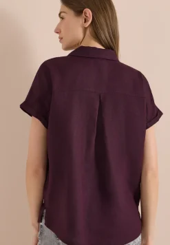 Dropped Shoulder Bluse aus Leinen