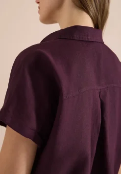 Dropped Shoulder Bluse aus Leinen