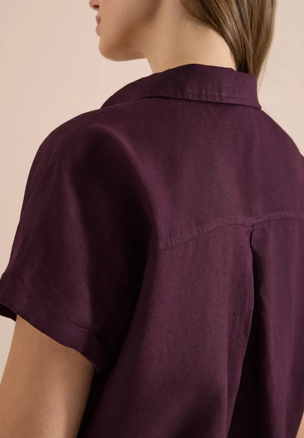Dropped Shoulder Bluse aus Leinen