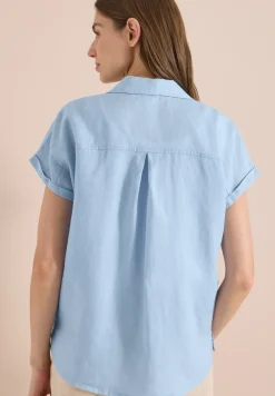 Dropped Shoulder Bluse aus Leinen