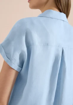Dropped Shoulder Bluse aus Leinen