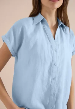 Dropped Shoulder Bluse aus Leinen