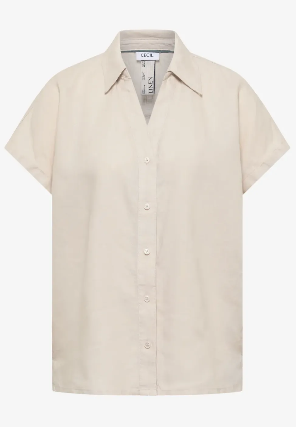 Dropped Shoulder Bluse aus Leinen