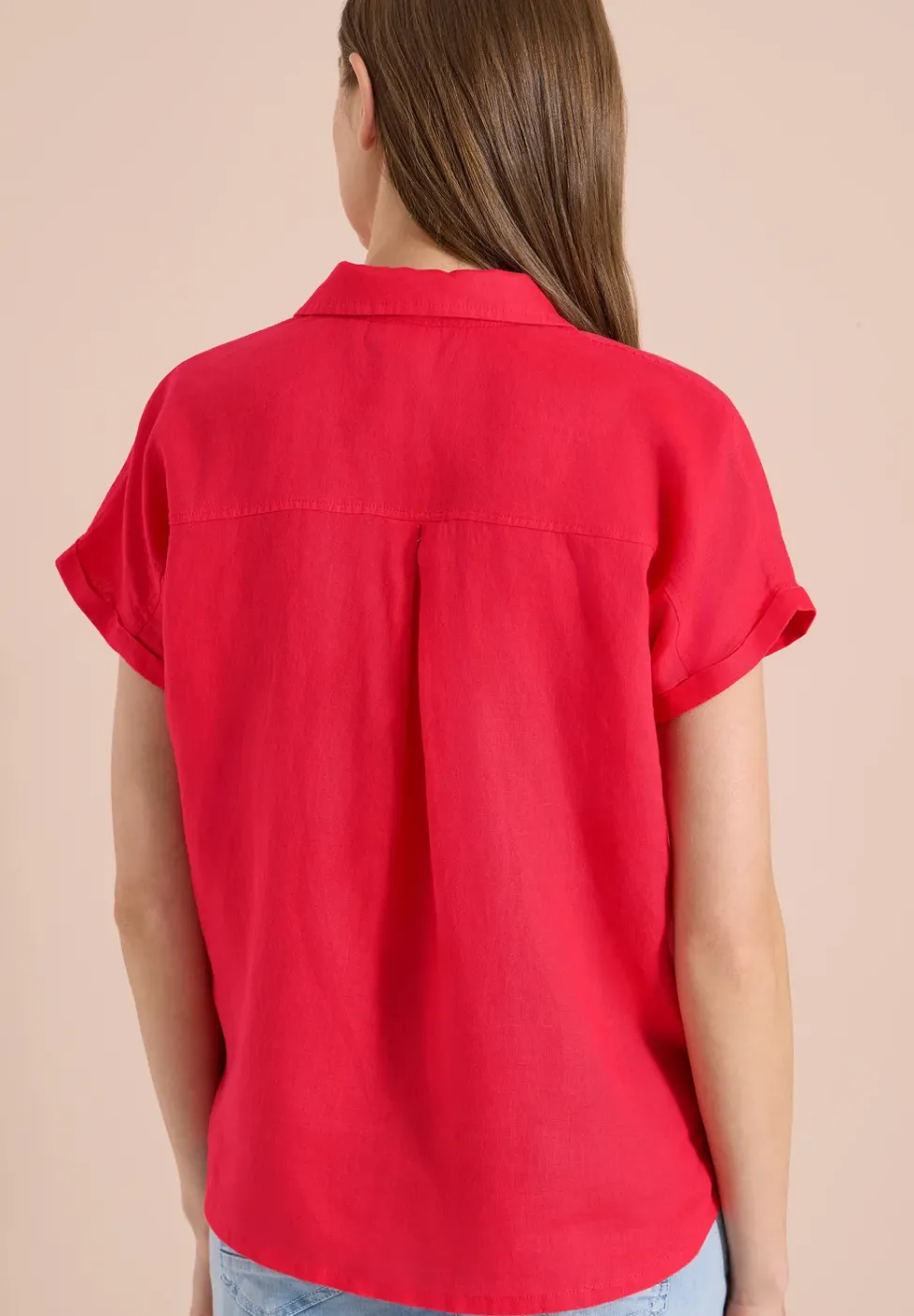 Dropped Shoulder Bluse aus Leinen