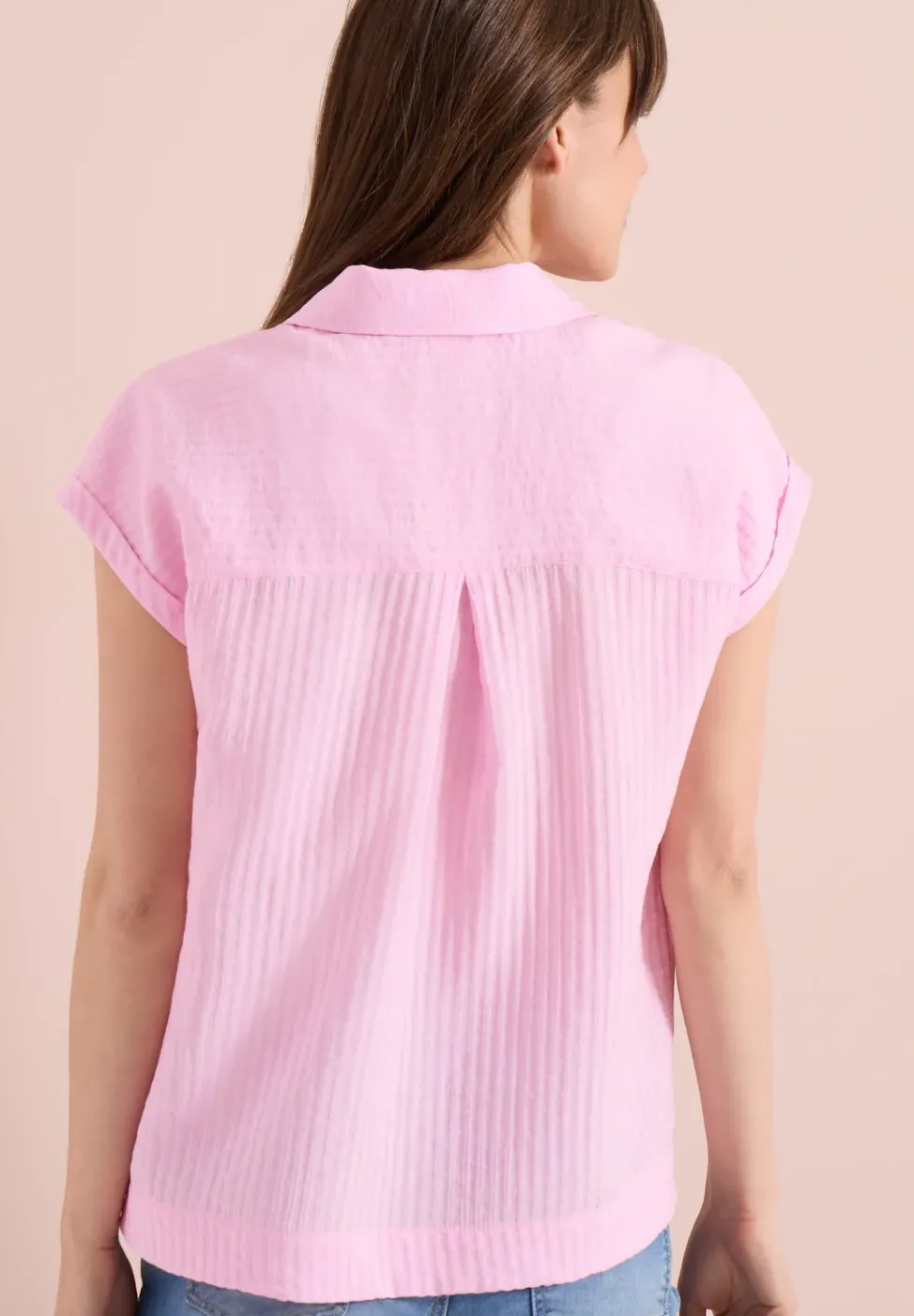 Dropped Shoulder Bluse mit Struktur
