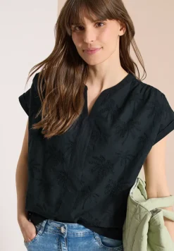Dropped Shoulder Bluse mit Embroidery