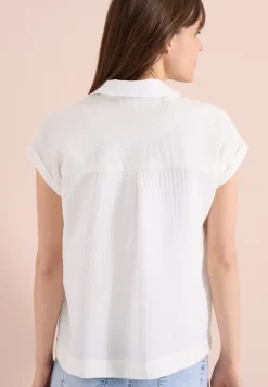Dropped Shoulder Bluse mit Struktur