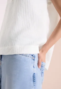 Dropped Shoulder Bluse mit Struktur