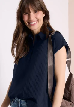Dropped Shoulder Bluse mit Struktur