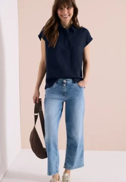 Dropped Shoulder Bluse mit Struktur