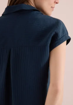 Dropped Shoulder Bluse mit Struktur