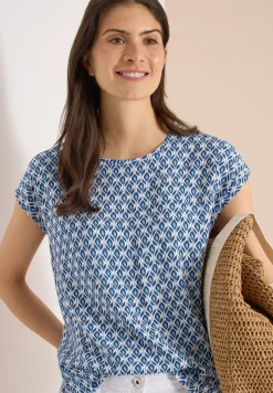Dropped Shoulder Bluse mit Rundhals