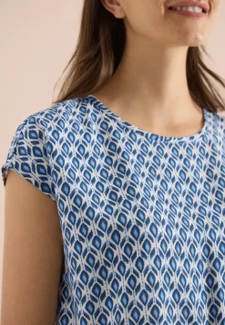 Dropped Shoulder Bluse mit Rundhals