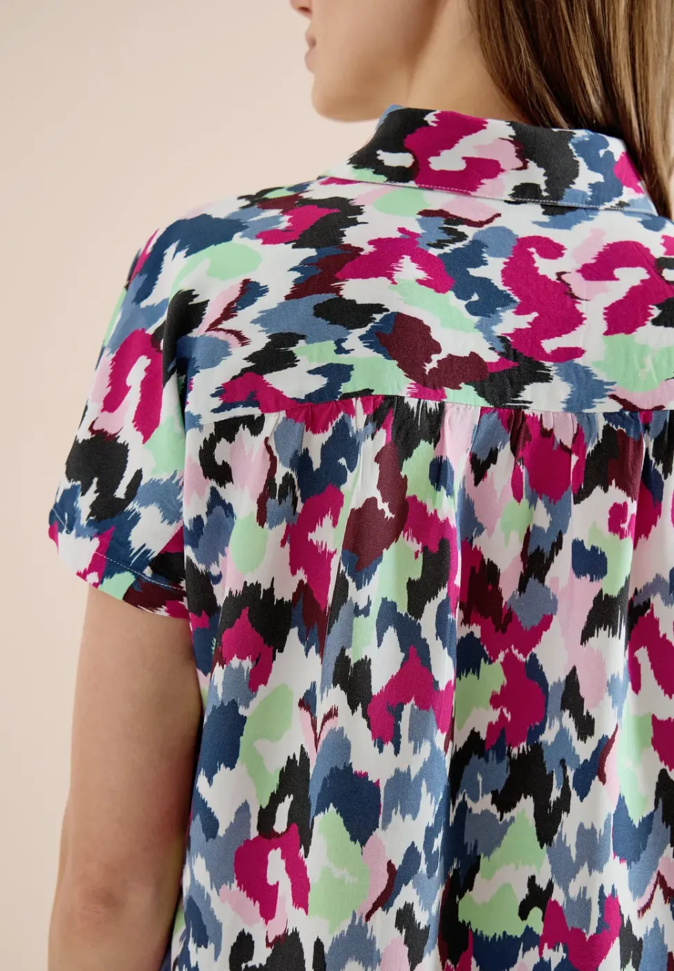 Dropped Shoulder Blusenshirt mit Print