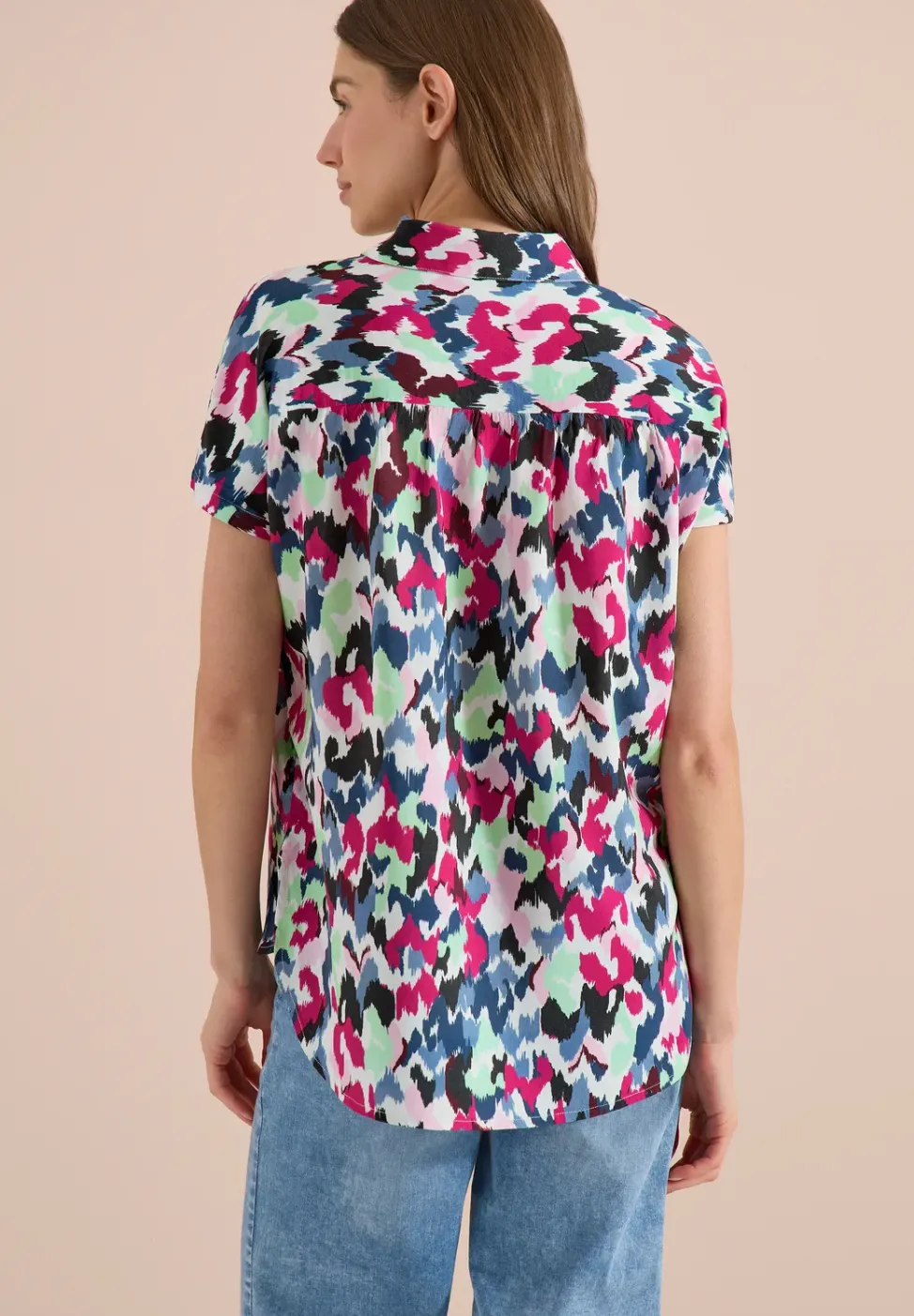 Dropped Shoulder Blusenshirt mit Print
