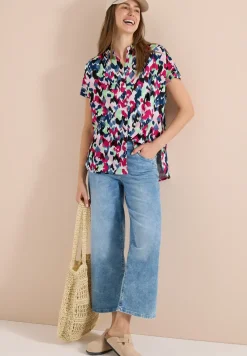Dropped Shoulder Blusenshirt mit Print