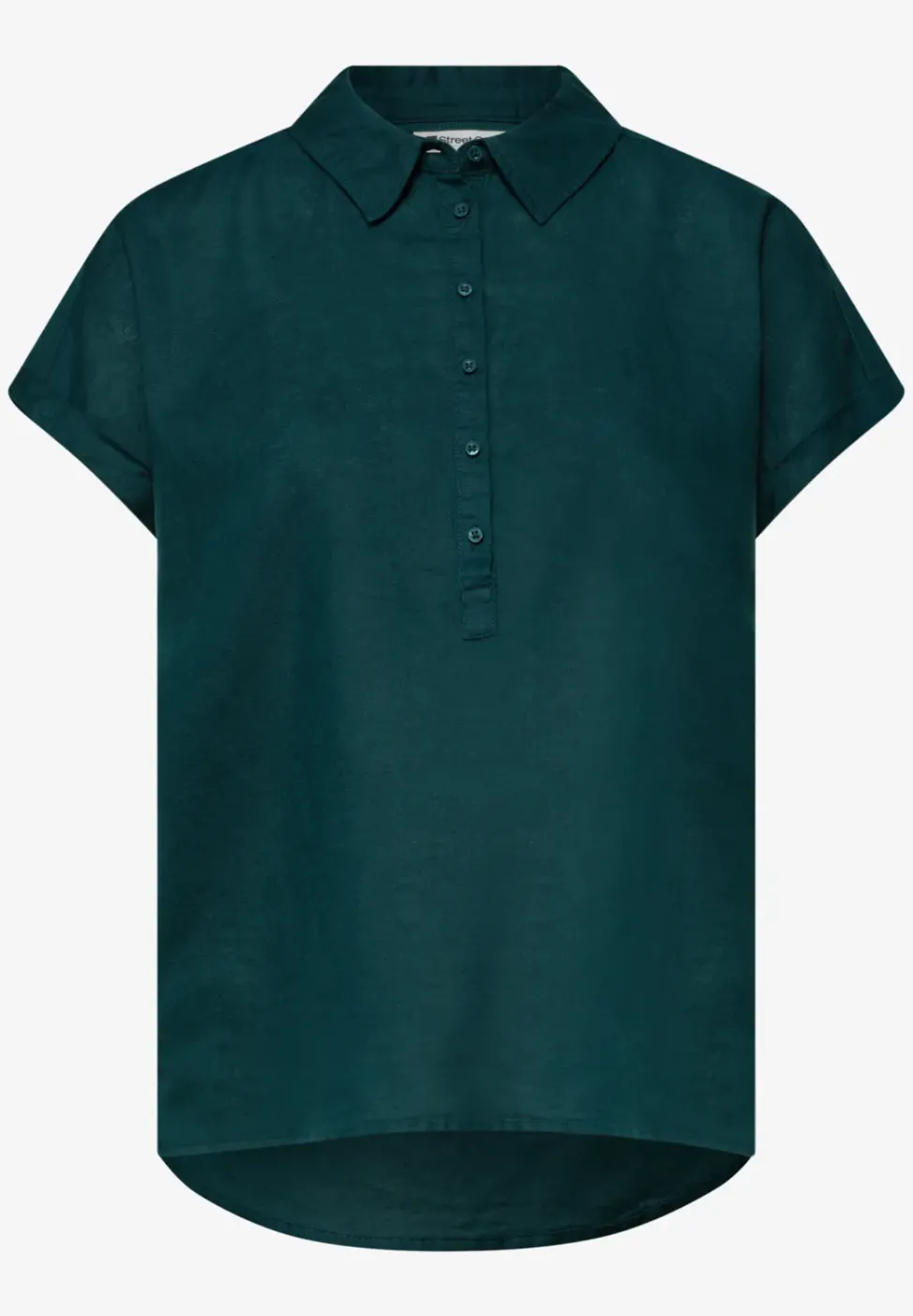 Dropped Shoulder Blusenshirt aus Leinenmix