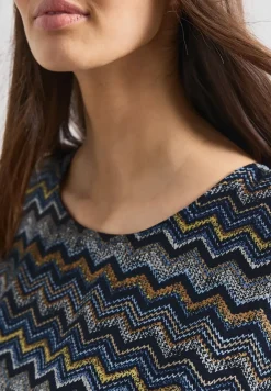 Dropped Shoulder Blusenshirt mit Rundhals