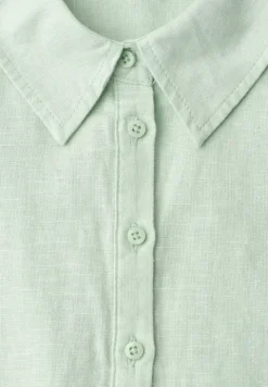 Dropped Shoulder Blusenshirt aus Leinenmix