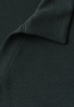 Dropped Shoulder Poloshirt mit Elastikbund
