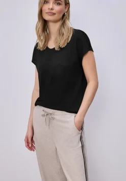 Dropped Shoulder Shirt im Leinen-Look