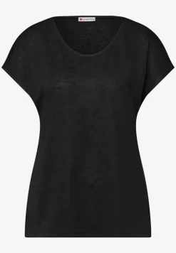 Dropped Shoulder Shirt im Leinen-Look