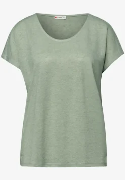 Dropped Shoulder Shirt im Leinen-Look