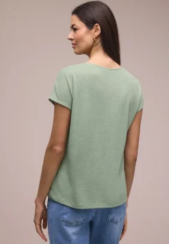 Dropped Shoulder Shirt im Leinen-Look
