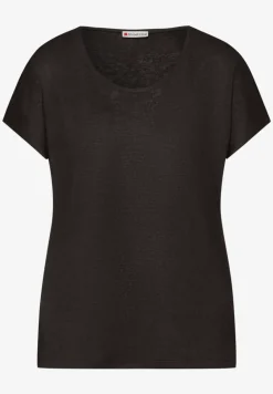 Dropped Shoulder Shirt im Leinen-Look