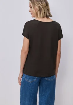 Dropped Shoulder Shirt im Leinen-Look