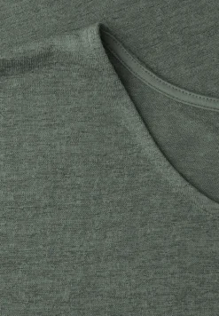 Dropped Shoulder Shirt im Leinen-Look