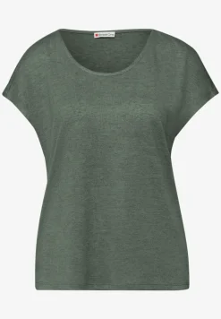 Dropped Shoulder Shirt im Leinen-Look