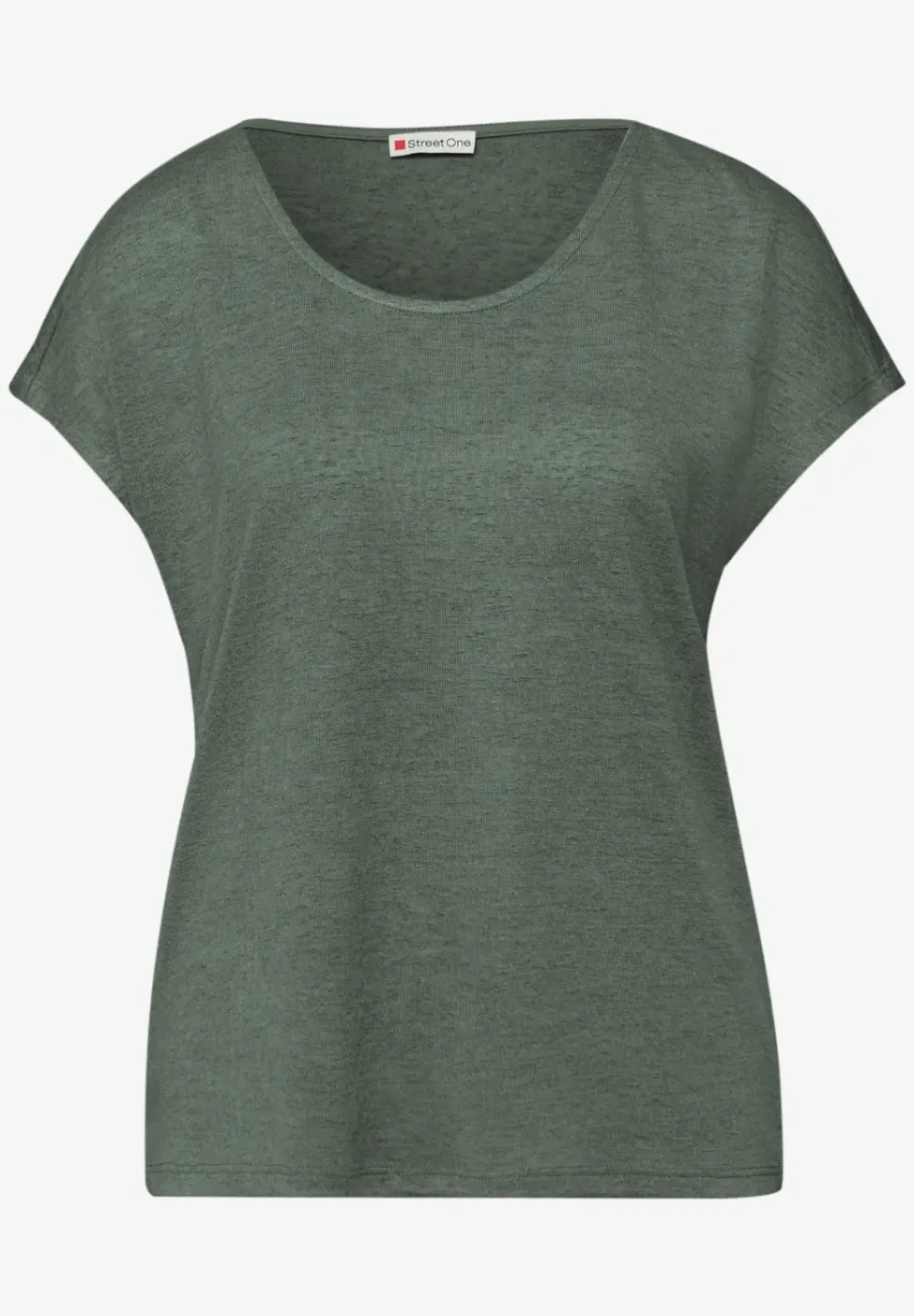 Dropped Shoulder Shirt im Leinen-Look