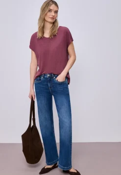 Dropped Shoulder Shirt im Leinen-Look