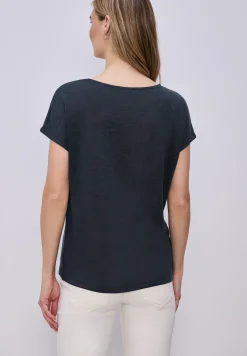 Dropped Shoulder Shirt im Leinen-Look