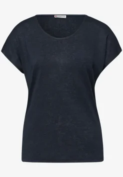 Dropped Shoulder Shirt im Leinen-Look