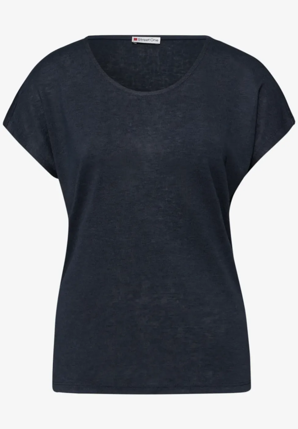 Dropped Shoulder Shirt im Leinen-Look