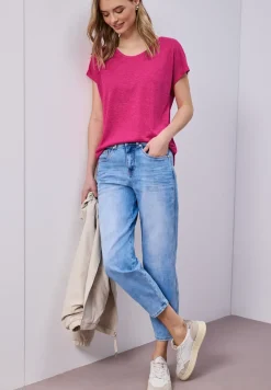 Dropped Shoulder Shirt im Leinen-Look